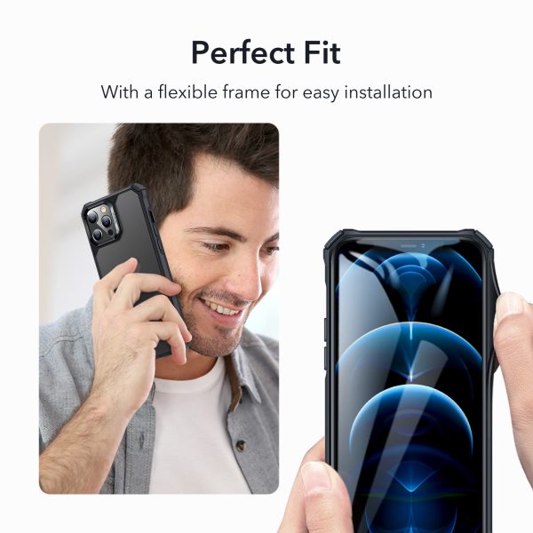 Apple iPhone 12 Pro Max Air Armor Rugged TPU Case - Translucent Black - Image 2