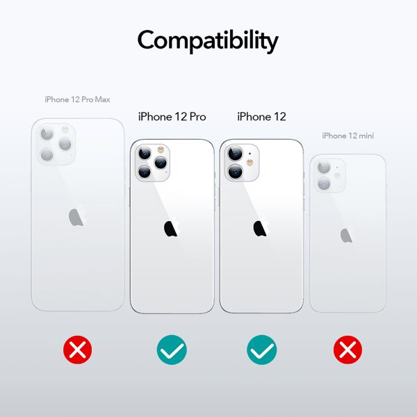 Apple iPhone 12 / iPhone 12 Pro Crystal Hybrid & 2 Protector Set by ESR - Clear - Image 2