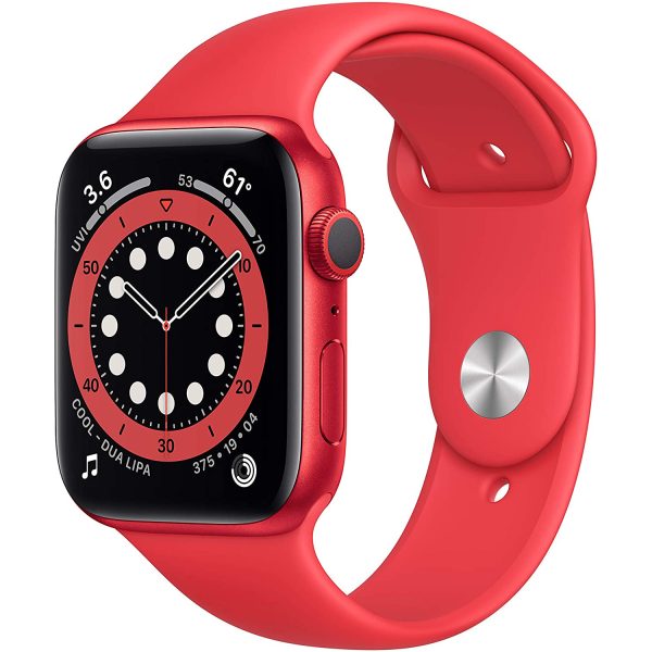 Apple Watch 6 - GPS, 44mm - (Product) RED - Aluminum Case with (Product) RED﻿ - Sport Band - Image 1