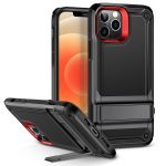 Apple iPhone 12 / iPhone 12 Pro Machina Tough Protective Case with Kickstand - Black