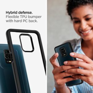 Redmi Note 9 Pro Ultra Hybrid Case by Spigen Matte Black ACS01191 - Image 4