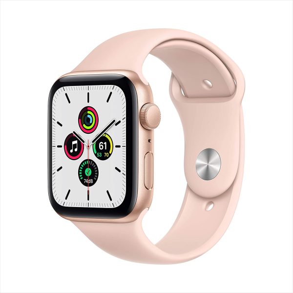 Apple Watch SE - GPS, 44mm - Gold Aluminum Case with Pink Sand Sport Band - Image 1