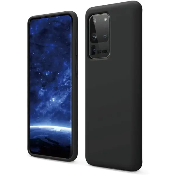 s20-ultra-square-1 Galaxy S20 Ultra Liquid Silicon Case by X Fitted - Black - Image 1