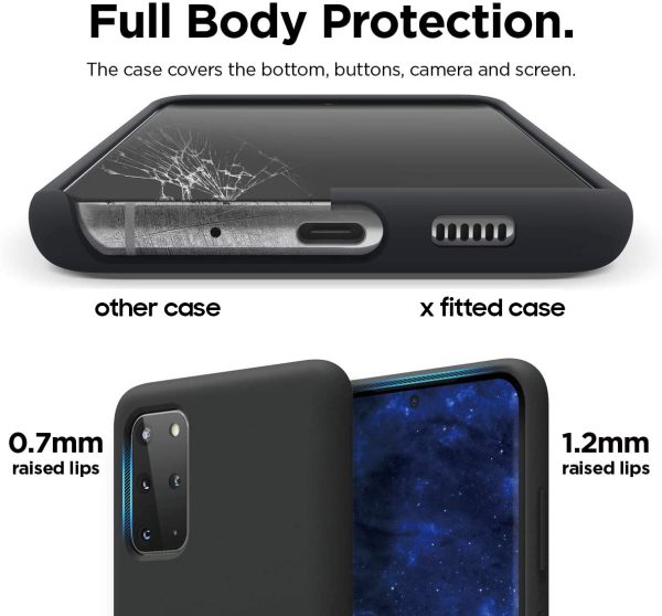 x-fitted-full-body-s20-plus Galaxy S20 Plus Liquid Silicon Case by X Fitted - Black - Image 8