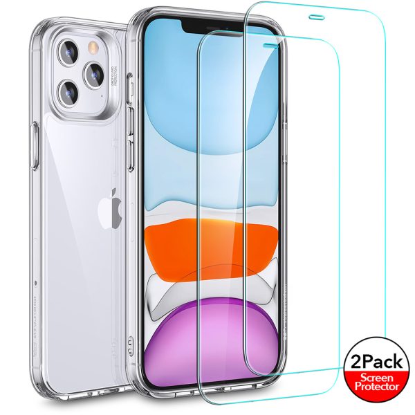 Apple iPhone 12 / iPhone 12 Pro Crystal Hybrid & 2 Protector Set by ESR - Clear - Image 1