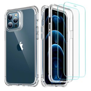 Apple iPhone 12 Pro Max Alliance Tough Case with 2 Tempered Glass by ESR - Clear