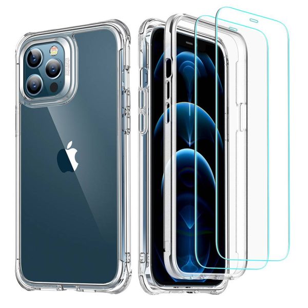 剔透白-主图2-蓝机 Apple iPhone 12 Pro Max Alliance Tough Case with 2 Tempered Glass by ESR - Clear - Image 1