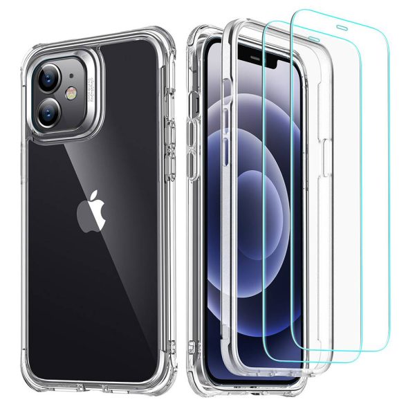 剔透白-主图2-黑机 Apple iPhone 12 mini Alliance Tough Case with 2 Tempered Glass by ESR - Clear - Image 3