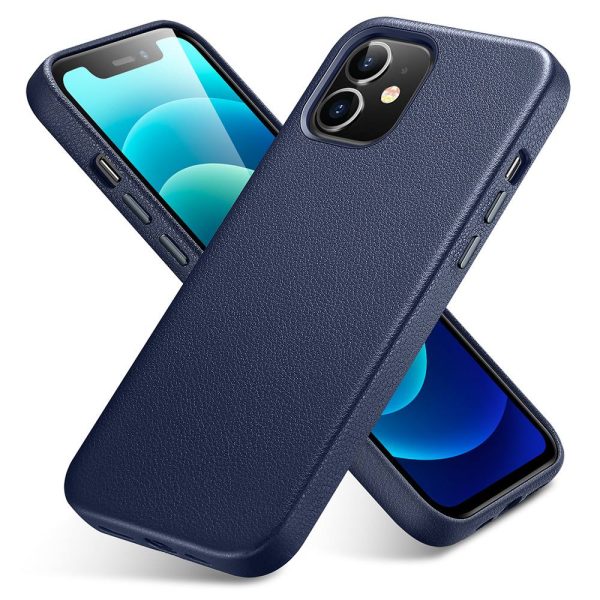 Apple iPhone 12 mini Metro Premium Real Leather Case by ESR - Navy Blue - Image 4