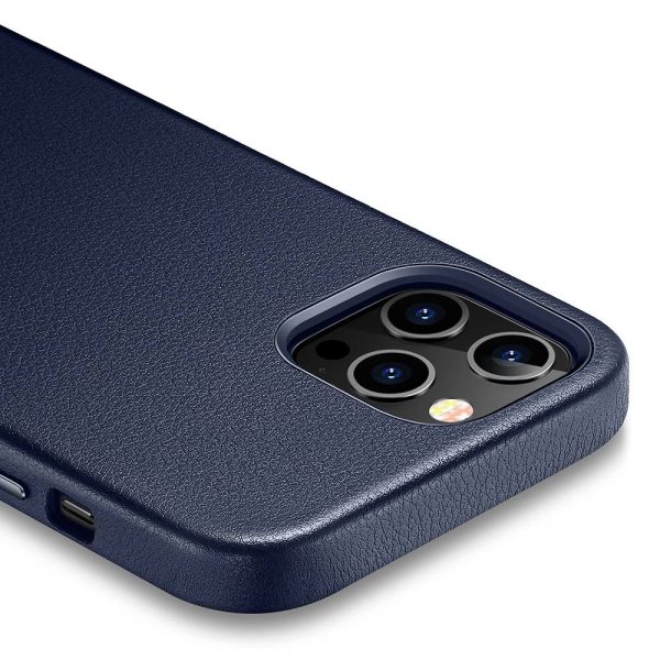 蓝色主图2 Apple iPhone 12 Pro Max Metro Premium Real Leather Case by ESR - Blue - Image 3