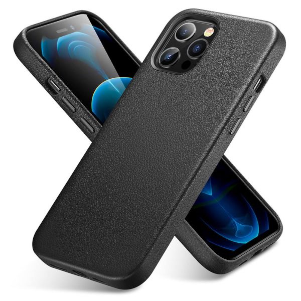 黑色-主图1 Apple iPhone 12 / iPhone 12 Pro Metro Premium Real Leather Case by ESR - Black - Image 2