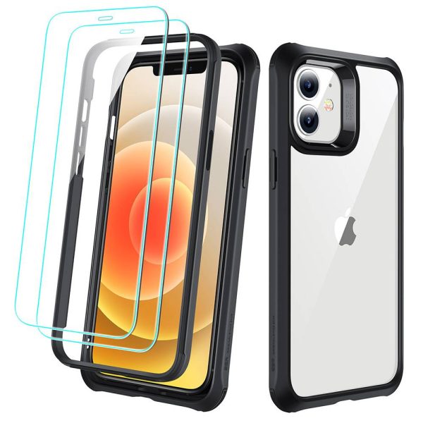Apple iPhone 12 mini Alliance Tough Case with 2 Tempered Glass by ESR - Black - Image 5