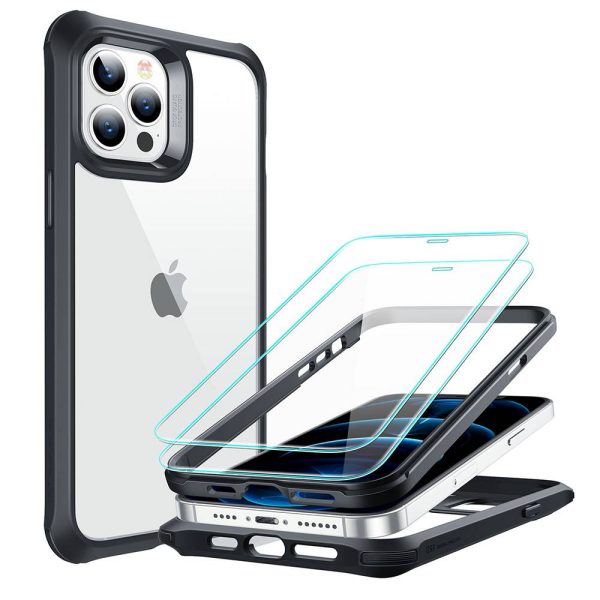 Apple iPhone 12 Pro Max Alliance Tough Case with 2 Tempered Glass by ESR - Black - Image 1