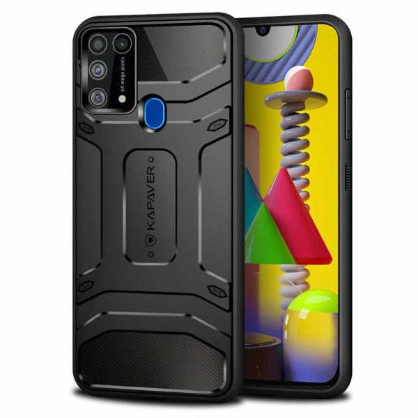 Galaxy M31 Rugged Case by KAPAVER - Black - Image 1