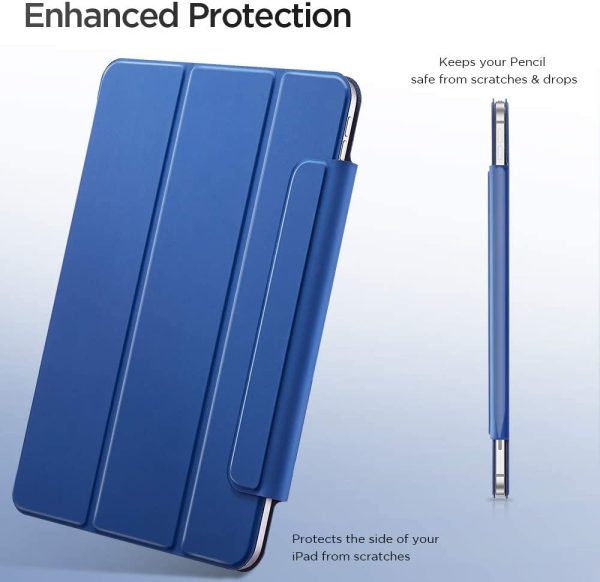 iPad Pro 12.9 2020 Rebound Magnetic Smart Case Convenient Magnetic Attachment Supports Pencil Pairing & Charging - Navy Blue also iPad Pro 12.9 2018 - Image 6