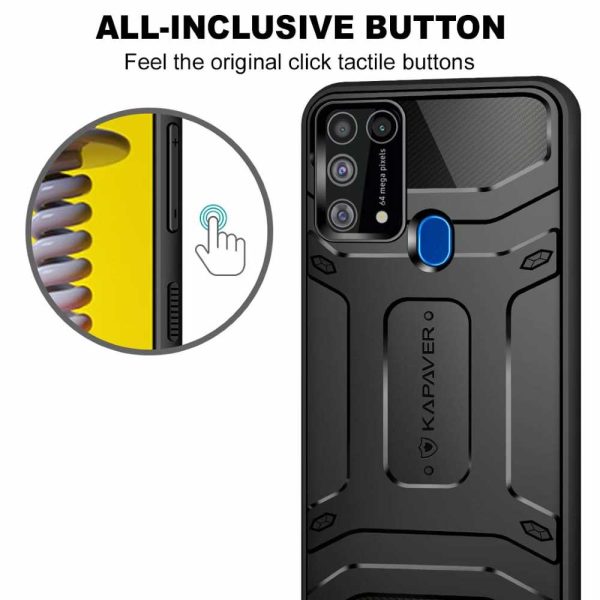 Galaxy M31 Rugged Case by KAPAVER - Black - Image 6
