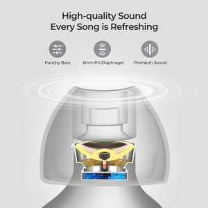 Mpow MBits S True Wireless Earbuds w/Mic, CVC8.0 Noise Cancelling Headphones, Bluetooth 5.0 Earphones Charging Case, Deep Bass/IPX8 Waterproof/35H Playtime/Touch Control/3 Mode - Black - Image 2