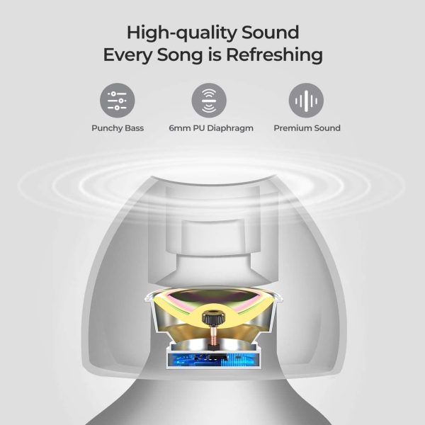 Mpow MBits S True Wireless Earbuds w/Mic, CVC8.0 Noise Cancelling Headphones, Bluetooth 5.0 Earphones Charging Case, Deep Bass/IPX8 Waterproof/35H Playtime/Touch Control/3 Mode - Black - Image 2