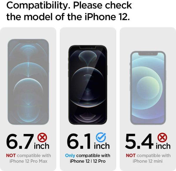 613mQl369JL._AC_SL1000_ Apple iPhone 12 / iPhone 12 Pro EZ Fit Screen Protector Case Friendly by Spigen - 2 PACK - AGL01801 - Image 5