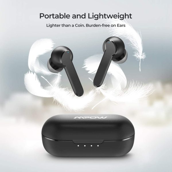 Mpow MBits S True Wireless Earbuds w/Mic, CVC8.0 Noise Cancelling Headphones, Bluetooth 5.0 Earphones Charging Case, Deep Bass/IPX8 Waterproof/35H Playtime/Touch Control/3 Mode - Black - Image 6