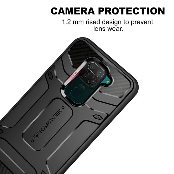 Redmi Note 9 Rugged Case by KAPAVER - Black - Image 3