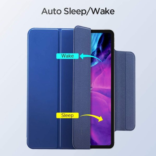 iPad Pro 12.9 2020 Rebound Magnetic Smart Case Convenient Magnetic Attachment Supports Pencil Pairing & Charging - Navy Blue also iPad Pro 12.9 2018 - Image 3