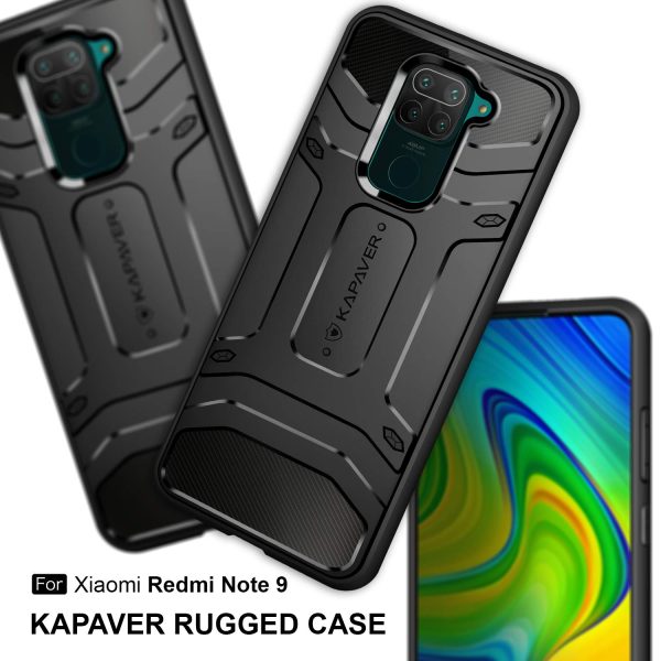 Redmi Note 9 Rugged Case by KAPAVER - Black - Image 7