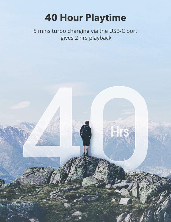 Taotronics Soundsurge 85 Active Noise Cancellation Headphones with 40H Playtime Type C Fast Charging CVC 8.0 - Black - Image 7