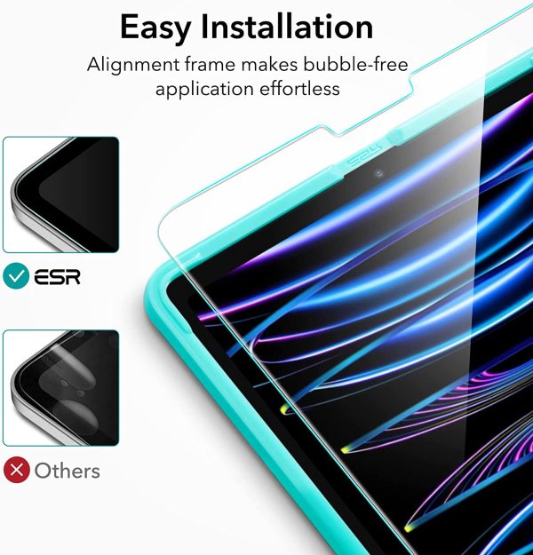 iPad Pro 11 2022 / 2021 / 2020 / 2018 / iPad Air 5 2022 / iPad Air 4 2020 9H Hard HD Clear Tempered Glass with Alignment Frame - 1 PACK - Image 5