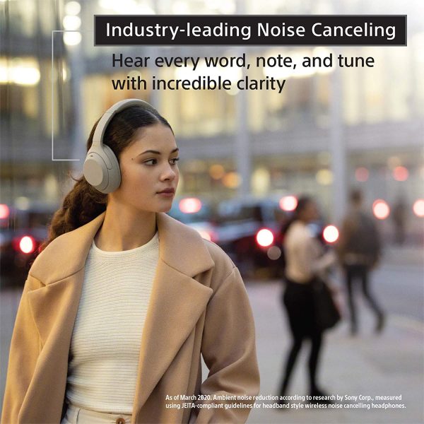 Sony WH-1000XM4 Wireless Industry Leading Noise Canceling Overhead Headphones - Silver - Image 9