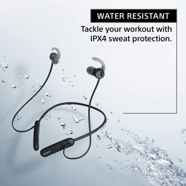 Sony WI-SP510 Extra BASS Wireless in-Ear Headset/Headphones with mic for Phone Call Sports IPX5 Bluetooth, Black - Image 9