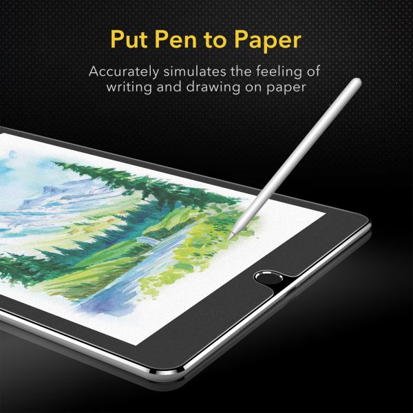 iPad 9th Gen 2021 Paper Feel Clear Matte Film with Support for Apple Pencil, Write & Draw Like on Paper by ESR - Also for iPad 8th Gen / iPad 7th Gen 2019  - 1 PACK - Image 3