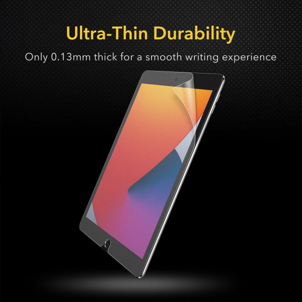 iPad 9th Gen 2021 Paper Feel Clear Matte Film with Support for Apple Pencil, Write & Draw Like on Paper by ESR - Also for iPad 8th Gen / iPad 7th Gen 2019  - 1 PACK - Image 4