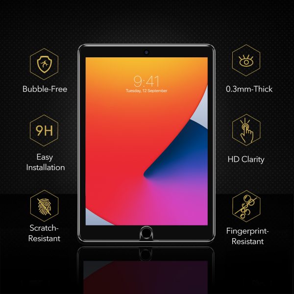 iPad 9th Gen 2021 9H Hard HD Clear Tempered Glass with Alignment Frame - 2X Strength - iPad 8th Gen / iPad 7th Gen 2019 - Image 3