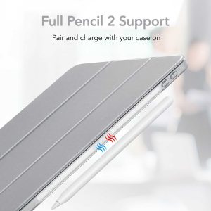 iPad Air 5 2022 /iPad Air 4 2020 Rebound Slim Case with Flexible TPU Back & Rubberized Cover - Silver Gray - Image 11