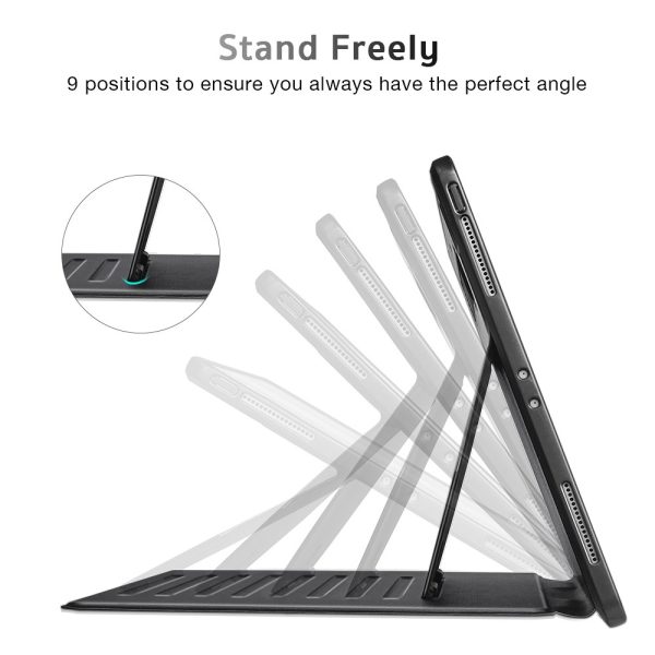 iPad Pro 12.9 2020 Sentry Stand Case for iPad Pro 12.9" 2020 & 2018 [9 Convenient Stand Angles with Strong Magnet for Hanging] [Rugged Protective Cover with Pencil Holder] [Auto Sleep/Wake] – Black - Image 7