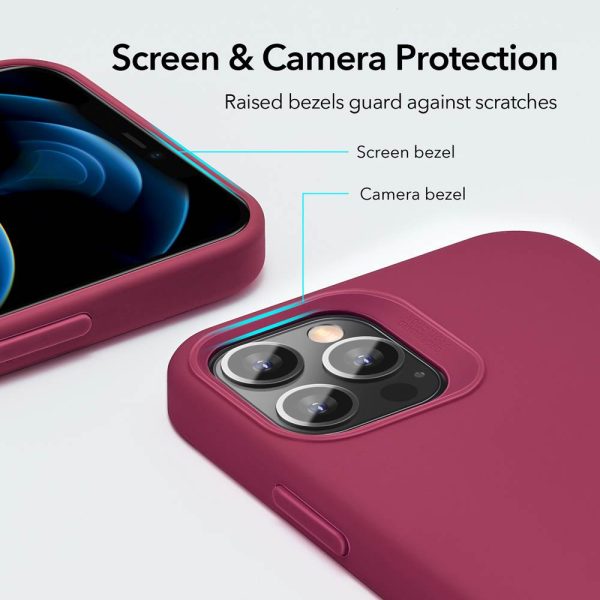 Apple iPhone 12 / iPhone 12 Pro Cloud Super Soft Case by ESR - Wine Red - Image 3