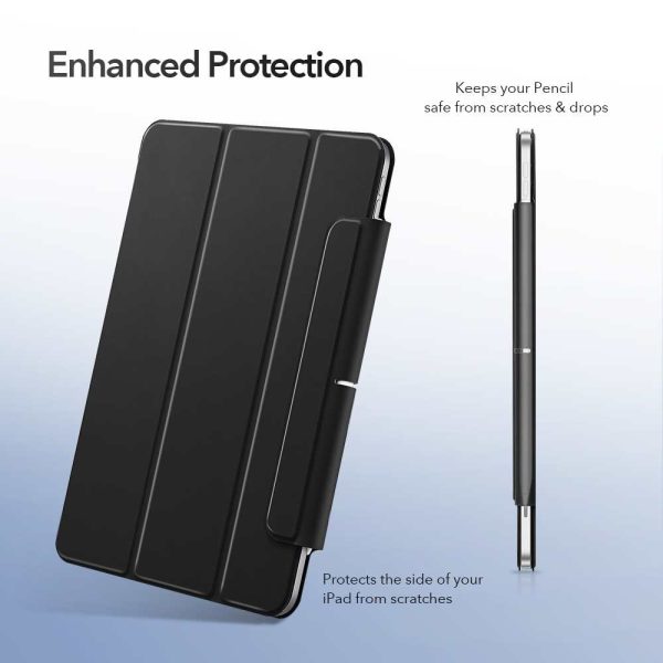 KF4 iPad Air 5 2022 /iPad Air 4 2020 Rebound Magnetic Smart Case Convenient Magnetic Attachment Supports Pencil Pairing & Charging - Silver Gray - Image 8