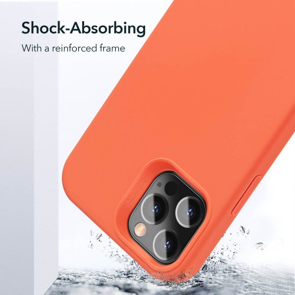 Apple iPhone 12 / iPhone 12 Pro Cloud Super Soft Case by ESR - Coral Orange - Image 5