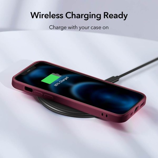 Apple iPhone 12 / iPhone 12 Pro Cloud Super Soft Case by ESR - Wine Red - Image 5