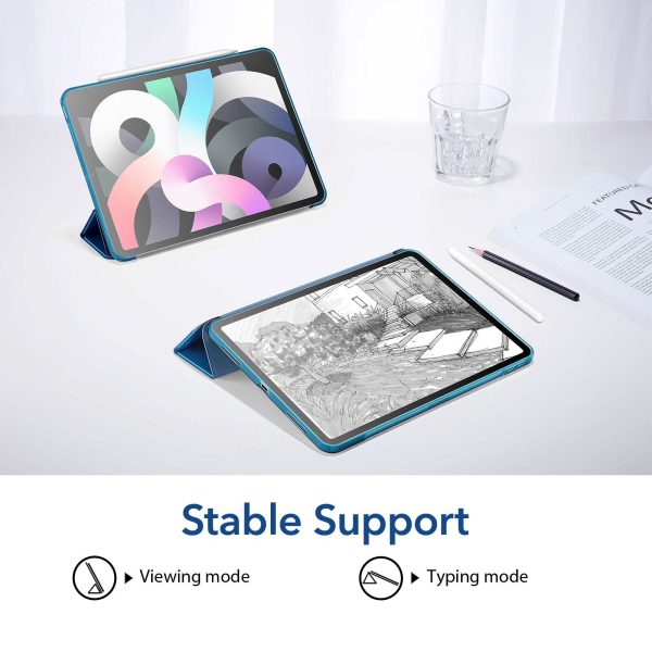 iPad Air 5 2022 /iPad Air 4 2020 Rebound Slim Case with Flexible TPU Back & Rubberized Cover - Navy Blue - Image 6