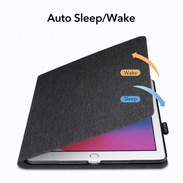 iPad 9th Gen 2021 Urban Premium Folio Case Book Cover Design, Multi-Angle Stand also for iPad 8th Gen / iPad 7th Gen 2019 - Black - Image 8