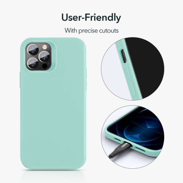 Apple iPhone 12 / iPhone 12 Pro Cloud Super Soft Case by ESR - Mint Green - Image 6