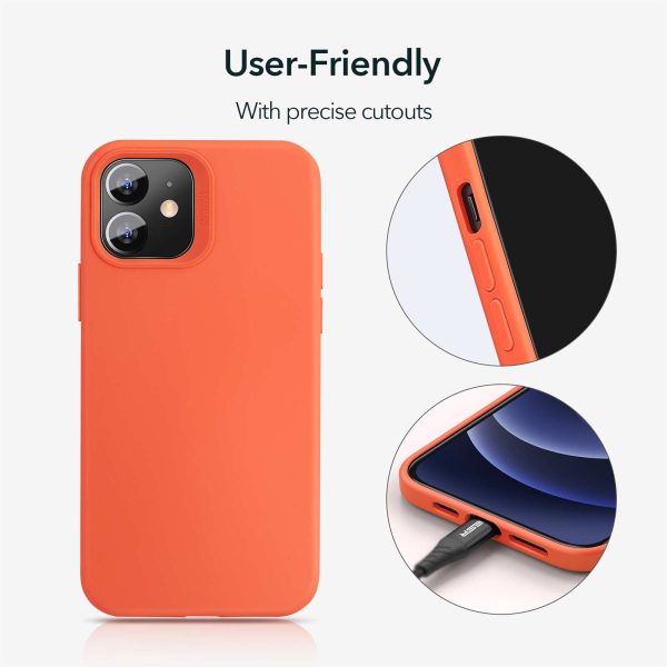 Apple iPhone 12 mini Cloud Super Soft Case by ESR - Coral Orange - Image 3