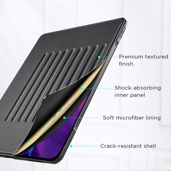 iPad Pro 12.9 2020 Sentry Stand Case for iPad Pro 12.9" 2020 & 2018 [9 Convenient Stand Angles with Strong Magnet for Hanging] [Rugged Protective Cover with Pencil Holder] [Auto Sleep/Wake] – Black - Image 2