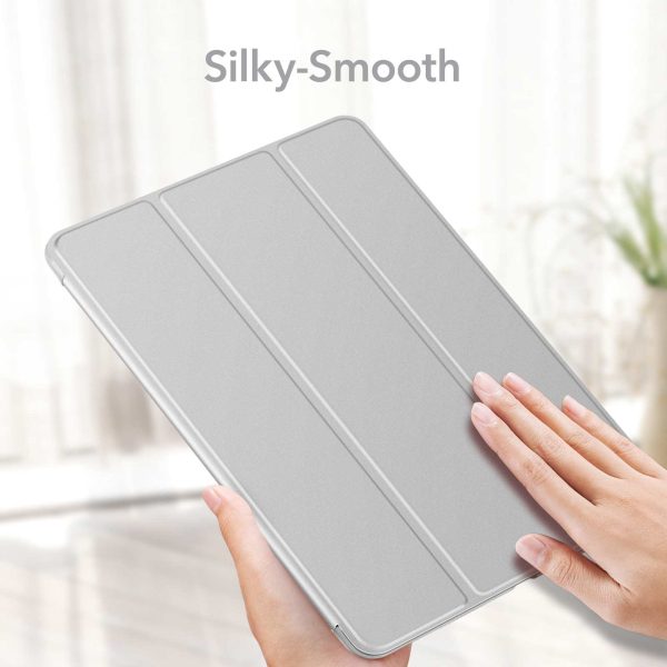 iPad Air 5 2022 /iPad Air 4 2020 Rebound Slim Case with Flexible TPU Back & Rubberized Cover - Silver Gray - Image 5