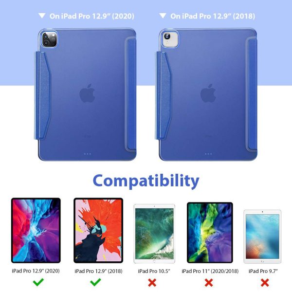 iPad Pro 12.9 2020 Ascend Trifold Hard Smart Case by ESR - Navy Blue also for iPad Pro 12.9 2018 - Image 2