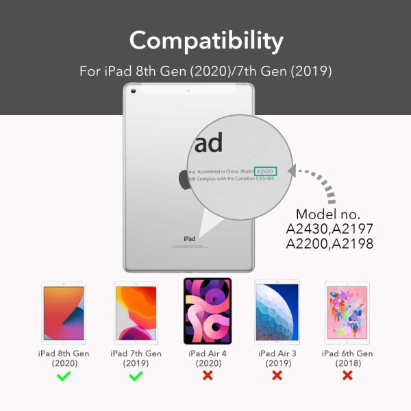 iPad 9th Gen 2021 Urban Premium Folio Case Book Cover Design, Multi-Angle Stand also for iPad 8th Gen / iPad 7th Gen 2019 - Black - Image 5