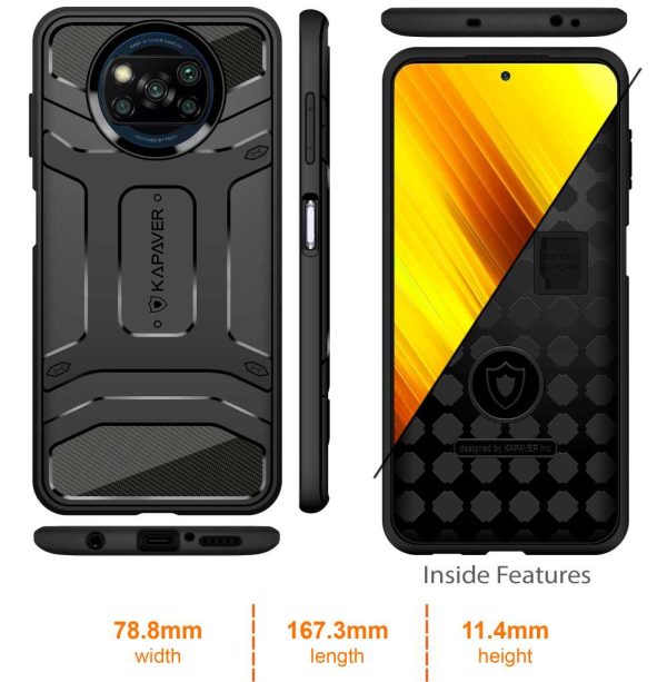 Poco X3_07 POCO X3 NFC / POCO X3 Pro Rugged Case by KAPAVER - Black - Image 6