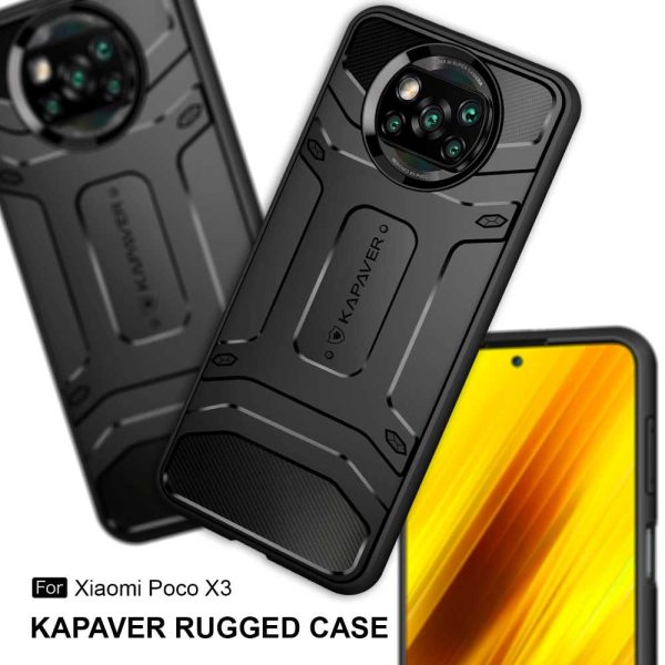 PocoX3_06 POCO X3 NFC / POCO X3 Pro Rugged Case by KAPAVER - Black - Image 7
